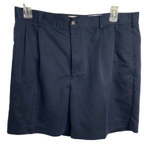 Izod Club  International Tour Mens Blue Golf Dress Shorts 38 Casual Pleated